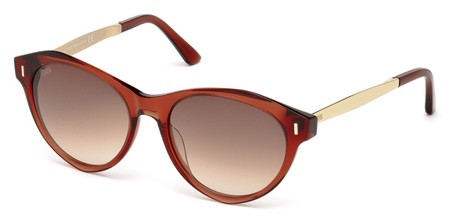 Tod's TO-0168 Sunglasses, 42F - Shiny Orange / Gradient Brown