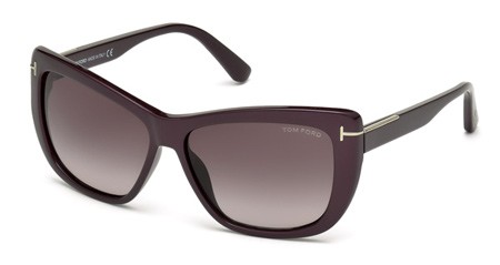 Tom Ford LINDSAY Sunglasses, 83T - Violet/other / Gradient Bordeaux