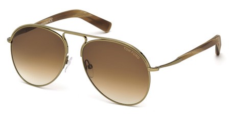 Tom Ford CODY Sunglasses, 33F - Gold/other / Gradient Brown