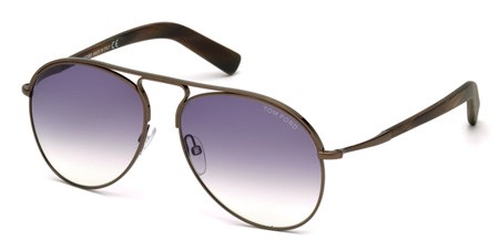 Tom Ford CODY Sunglasses, 48Z - Shiny Dark Brown / Gradient