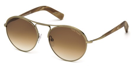 Tom Ford JESSIE Sunglasses, 33F - Gold/other / Gradient Brown