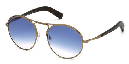 Tom Ford JESSIE Sunglasses, 37W - Matte Dark Bronze / Gradient Blue