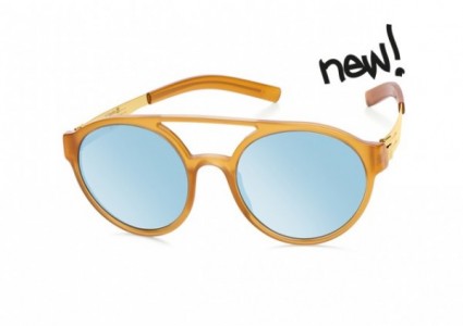 ic! berlin Claus Sunglasses, Creme Brulee / Swimming Pool Mirrored