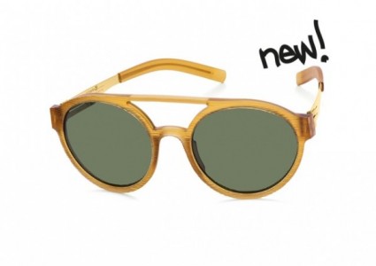ic! berlin Claus Sunglasses, Honey-Wired / Green Nylon