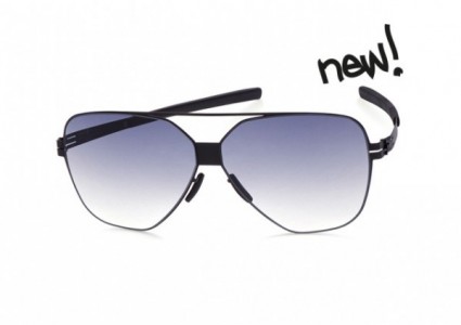 ic! berlin Harry S. Sunglasses, Black / Black-Clear Nylon