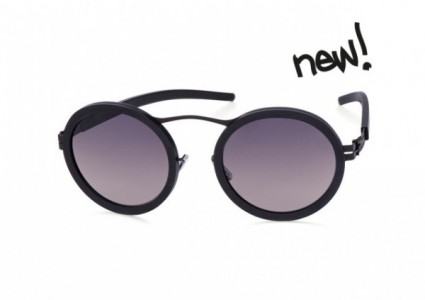ic! berlin Tanja W. Sunglasses, Black-Black-Rough / Black to Grey