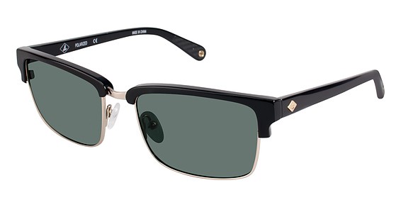 Sperry Top-Sider Rumson Sunglasses, C01 BLACK/GOLD (G-15)