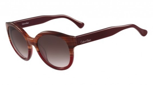 Calvin Klein CK4313S Sunglasses, (505) STRIPED HAVANA RED