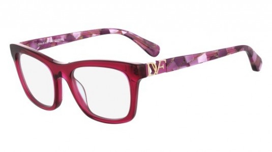 Diane Von Furstenberg DVF5083 Eyeglasses, (614) CRYSAL BURGUNDY