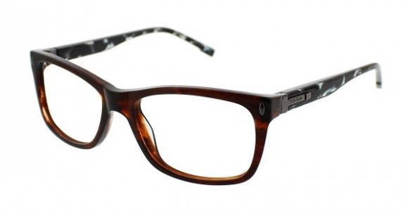 IZOD 6003 Eyeglasses, Brown Horn