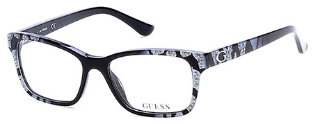 Guess GU-2553 Eyeglasses, 001 - Shiny Black