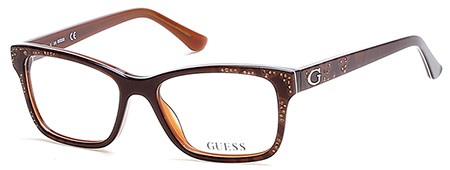 Guess GU-2553 Eyeglasses, 050 - Dark Brown/other