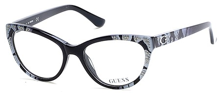 Guess GU-2554 Eyeglasses, 001 - Shiny Black