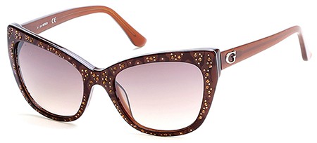 Guess GU-7438 Sunglasses, 50F - Dark Brown/other / Gradient Brown