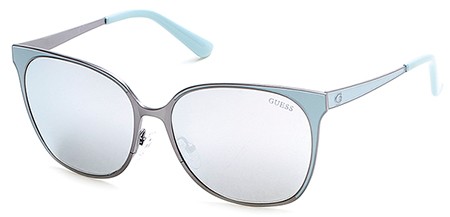 Guess GU-7458 Sunglasses, 09C - Matte Gunmetal / Smoke Mirror