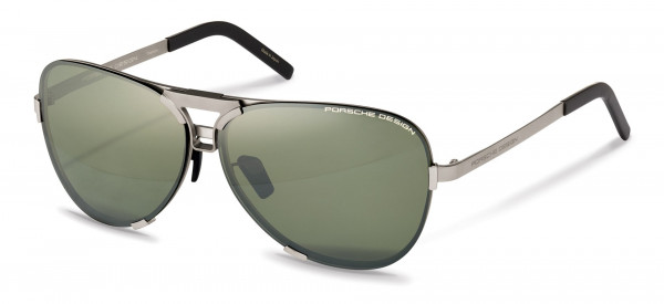 Porsche Design P8678 Sunglasses, B titanium (olive mirrored; grey)