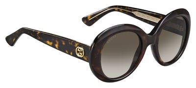 Gucci Gucci 3815/S Sunglasses, 0KCL(HA) Dark Havana Havana Crystal