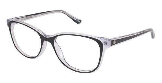 Ann Taylor AT321 Eyeglasses, C01 BLACK/CRYSTAL
