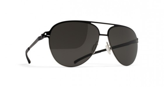Mykita GRIMBART Sunglasses, SILVER/BLACK - LENS: DARK GREY SOLID