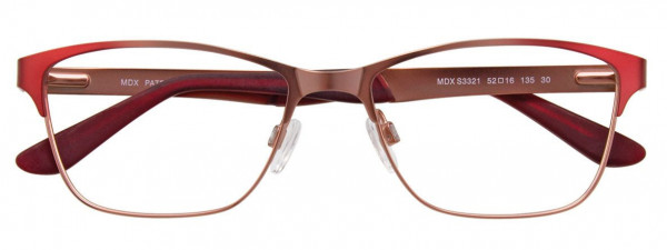 MDX S3321 Eyeglasses, 030 - Satin Red & Light Pink