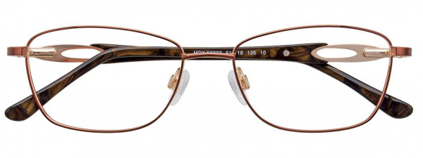 MDX S3322 Eyeglasses, 010 - Shiny Brown & Gold