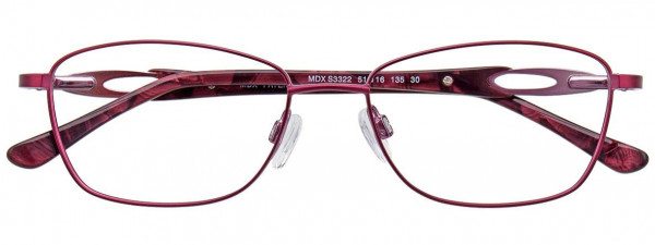 MDX S3322 Eyeglasses, 030 - Satin Burgundy & Light Pink