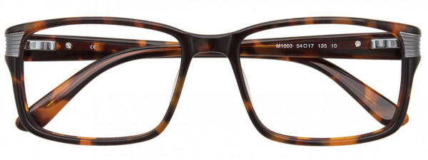 BMW Eyewear M1003 Eyeglasses, 010 - Demi Amber & Steel