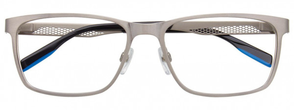 BMW Eyewear M1004 Eyeglasses, 020 - Shiny Steel & Blue