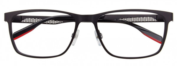BMW Eyewear M1004 Eyeglasses, 090 - Satin Black & Red