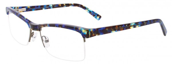Takumi P5017 Eyeglasses, BLUE AND YELLOW AND DARK BROWN