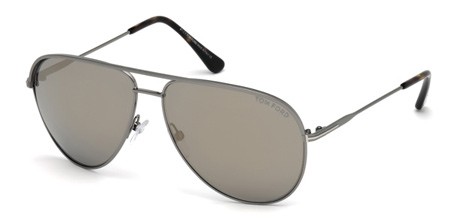Tom Ford ERIN Sunglasses, 13C - Matte Dark Ruthenium / Smoke Mirror