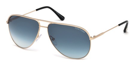 Tom Ford ERIN Sunglasses, 29P - Matte Rose Gold / Gradient Green