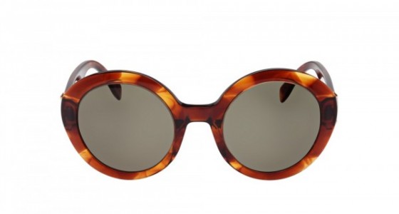 Alexander McQueen AM0002S Sunglasses, AVANA with GREEN lenses