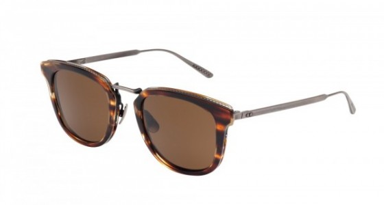Bottega Veneta BV0019S Sunglasses, SILVER with BROWN lenses