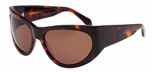 Alexander McQueen AM0015S Sunglasses, 002 Havana with Brown lens