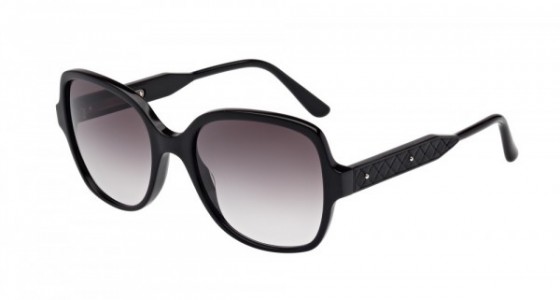 Bottega Veneta BV0015S Sunglasses, BLACK with SMOKE lenses