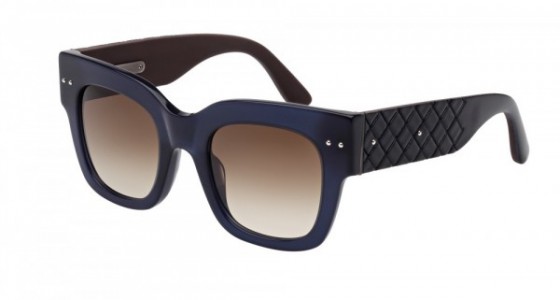Bottega Veneta BV0007S Sunglasses, BLUE with BROWN lenses