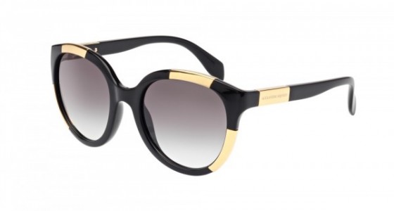 Alexander McQueen AM0007S Sunglasses, BLACK with SMOKE lenses