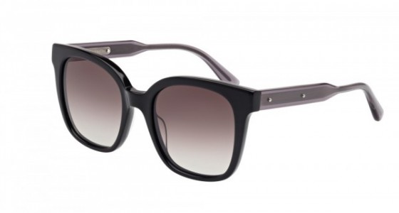 Bottega Veneta BV0003S Sunglasses, BLACK with GREY temples and SMOKE lenses