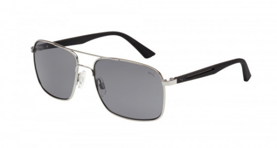 Puma PU0006S Sunglasses, RUTHENIUM with BLACK temples and GREY lenses