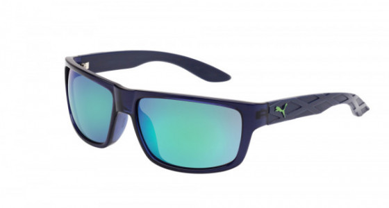 Puma PU0009S Sunglasses, BLUE with GREEN lenses