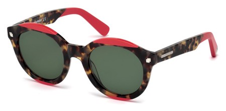 Dsquared2 CARA Sunglasses, 56N - Havana/other / Green