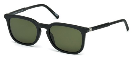 Montblanc MB586S Sunglasses, 02N - Matte Black / Green