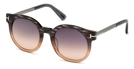 Tom Ford JANINA Sunglasses, 20B - Grey/other / Gradient Smoke