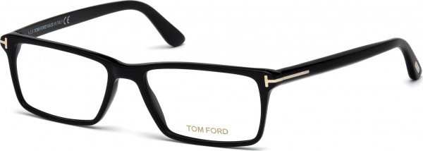 Tom Ford FT5408 Eyeglasses, 001 - Shiny Black / Shiny Black