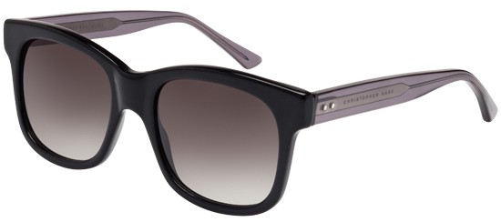 Christopher Kane 3CK0003S Sunglasses, 001 Black with Grey temples and Grey lens