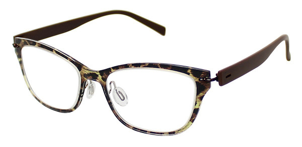 Aspire POETIC Eyeglasses, Brown Leopard
