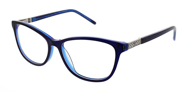 Jessica McClintock JMC 4016 Eyeglasses, Blue Laminate