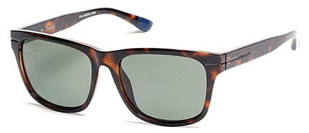 Gant GA7058 Sunglasses, 52R - Dark Havana / Green Polarized