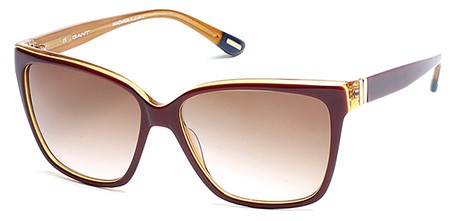 Gant GA8027 Sunglasses, 69F - Shiny Bordeaux / Gradient Brown